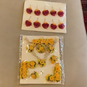 Wedding head jewelry and bridal flower necklace Indian Pakistani wedding